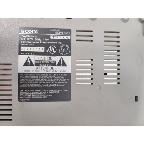 SONY Original 2000 PlayStation 1 PS1 Game Console with Adapter Cable SCPH-5501 - Picture 8 of 8